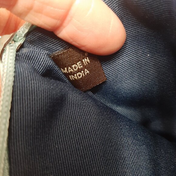 Coach Leather Wristlet Pouch Blue Leather - Picture 7 of 8